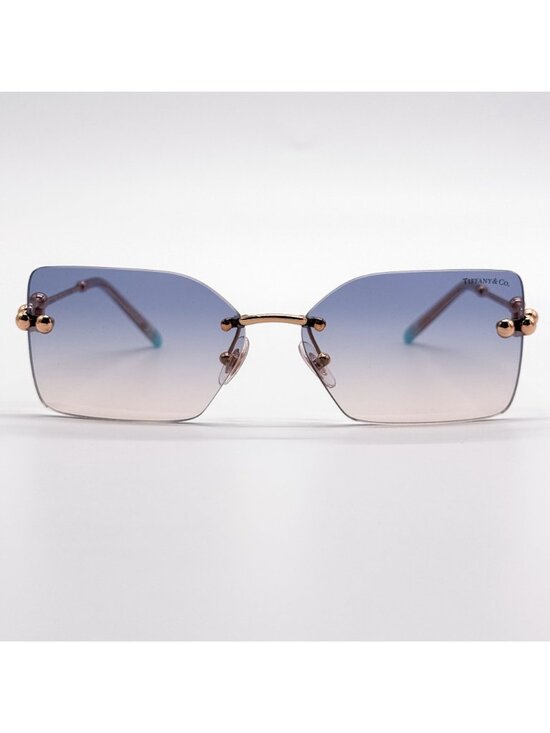 New Tiffany & Co TF3088 6105/16 Gold Blue Women Sunglasses main image 9